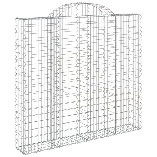 vidaXL Cestos gabi&atilde;o arqueados 18 pcs 200x50x180/200 ferro galvanizado