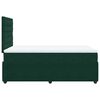 vidaXL Cama boxspring com colch&atilde;o 120x200 cm veludo verde-escuro