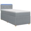 vidaXL Cama box spring com colch&atilde;o Cinzento-claro 90 x 190 cm Tecido