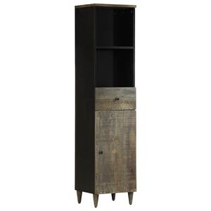 vidaXL Arm&aacute;rio de casa de banho 38x33x160 cm mangueira maci&ccedil;a