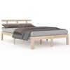 vidaXL Estrutura de cama sem colch&atilde;o 200x200 cm madeira maci&ccedil;a