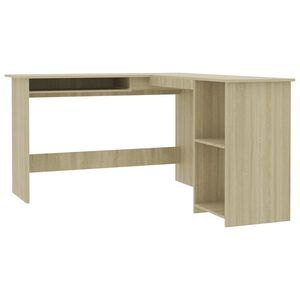 vidaXL Secret&aacute;ria canto forma L 120x140x75cm contraplaca. cor carvalho