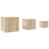 vidaXL Mesas de apoio 3 pcs contraplacado carvalho sonoma