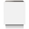 vidaXL Mesa de cabeceira com luzes LED Infinity 40x40x50 cm branco