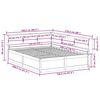vidaXL Cama com estante sem colch&atilde;o 150x200 cm pinho maci&ccedil;o