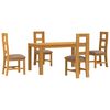 vidaXL Conjunto de sala de jantar 5 unid. Cinzento