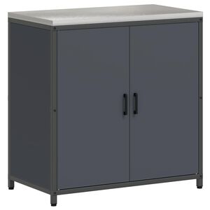 vidaXL Armazenamento de Cozinha com porta Prateado 60 x 50 x 92 cm A&ccedil;o