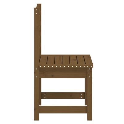 vidaXL Cadeiras de jardim 2 pcs 50x48x91,5cm pinho maciço castanho-mel