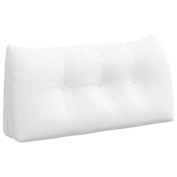 vidaXL Travesseiro para Costas Branco 100 x 24 x 50 cm tecido