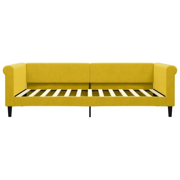 vidaXL Sof&aacute;-cama 100x200 cm veludo amarelo