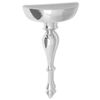 vidaXL Prateleira/mesa consola de parede 35x17x81 cm alum&iacute;nio prateado
