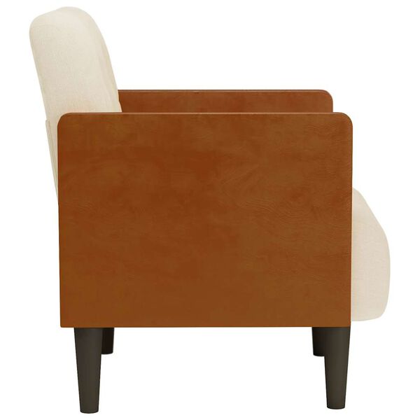 vidaXL Poltrona com apoio de bra&ccedil;os 55 cm linho