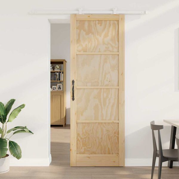 vidaXL Porta Deslizante Castanho 83 x 232 cm