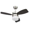 vidaXL Ventoinha de teto c/ luz/controlo remoto 76 cm castanho-escuro