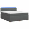 vidaXL Cama box spring com colch&atilde;o Cinzento-Escuro 160 x 200 cm Tecido