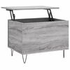vidaXL Mesa de centro 60x44,5x45 cm derivados de madeira cinza sonoma
