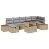 vidaXL Conjunto de Sof&aacute; de Jardim 8 unid. vime PE