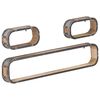 vidaXL 3 pcs conjunto de prateleiras de parede mangueira maci&ccedil;a