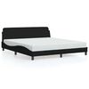 vidaXL Estrutura de cama Dover preta 180x200 cm em tecido