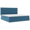 vidaXL Cama com arruma&ccedil;&atilde;o e colch&atilde;o Azul Escuro 200 x 200 cm Veludo