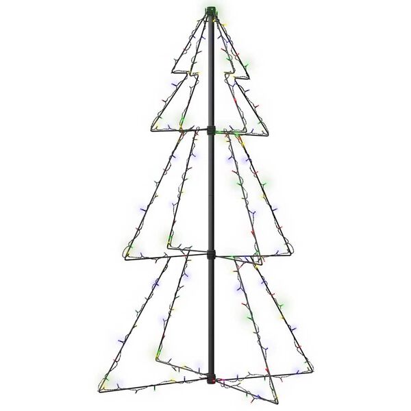 vidaXL Árvore de Natal em cone 160 LEDs 78x120 cm interior e exterior