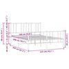 vidaXL Estrutura de cama com cabeceira e p&eacute;s 120x200 cm metal preto