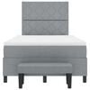 vidaXL Cama Box com cabeceira Cinzento-claro 120 x 200 cm tecido