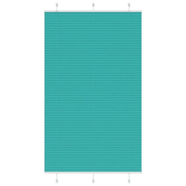 vidaXL Plissado Cego Gasolina verde 115x200 cm Largura Tecido 114,4 cm