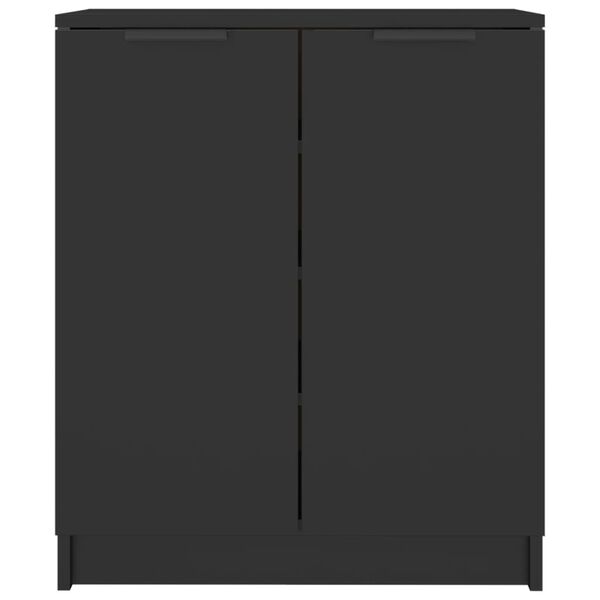 vidaXL Sapateira 59x35x70 cm derivados de madeira preto