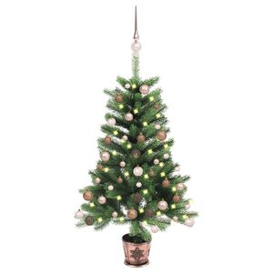 vidaXL &Aacute;rvore Natal artificial pr&eacute;-iluminada c/ bolas 65 cm verde