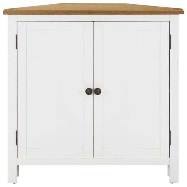 vidaXL Armário de canto 80x33,5x78 cm madeira de carvalho maciça