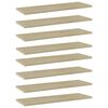 vidaXL Prateleiras estante 8pcs 60x20x1,5cm contraplacado cor carvalho