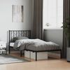 vidaXL Estrutura de cama com cabeceira 90x200 cm metal preto