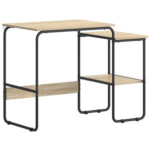 vidaXL Mesa com Armazenamento Carvalho Sonoma 100 x 50 x 75 cm