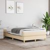 vidaXL Cama boxspring com colch&atilde;o 120x190 cm tecido cor creme