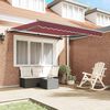 vidaXL Toldo retrátil automático 300x250 cm bordô