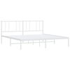 vidaXL Estrutura de cama com cabeceira 183x213 cm metal branco