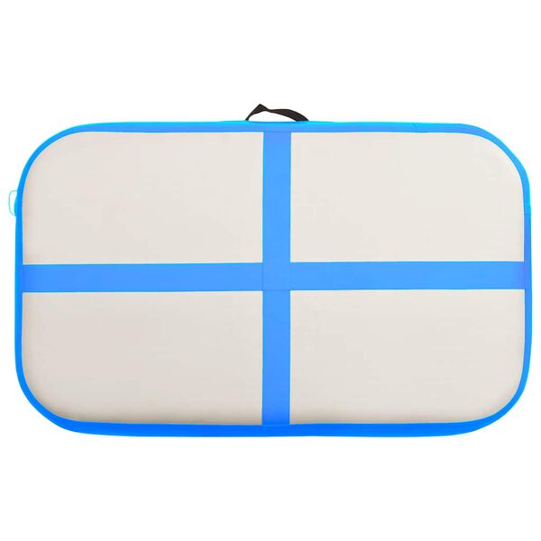 vidaXL Colch&atilde;o de gin&aacute;stica insufl&aacute;vel c/ bomba 60x100x15 cm PVC azul