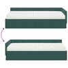 vidaXL Estrutura de Cama de Canto com Colch&atilde;o 2 pcs Verde Veludo