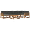 vidaXL Conjunto de Sof&aacute;s para Exterior 6 pcs Natural e Antracite