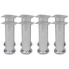 vidaXL P&eacute;s para sof&aacute; redondos 8 pcs 180 mm cromado