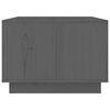 vidaXL Mesa de centro 80x50x35 cm madeira de pinho maciça cinzento