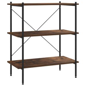 vidaXL Unidade com 3 prateleiras 80x40x92 cm preto/natural