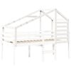 vidaXL Telhado de cama infantil 188x82x113 cm pinho maci&ccedil;o branco