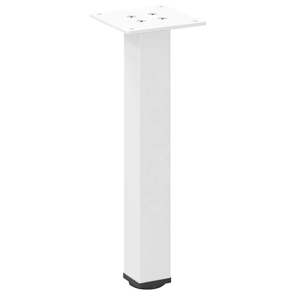 vidaXL P&eacute;s para mesa de centro 4 pe&ccedil;as, branco, 30-32 cm, a&ccedil;o