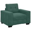 vidaXL Conjunto de Sof&aacute;s 3 pcs Verde Escuro 221 x 80 x 80 cm Veludo