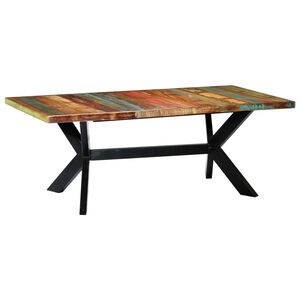 vidaXL Mesa de jantar 200x100x75 cm madeira recuperada maci&ccedil;a