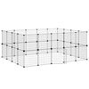 vidaXL Gaiola p/ animais de 36 pain&eacute;is c/ porta 35x35 cm a&ccedil;o preto
