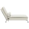 vidaXL Chaise lounge de massagem com rolo veludo creme