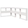 vidaXL Estante cabeceira forma de L 90 cm madeira pinho maci&ccedil;a branco